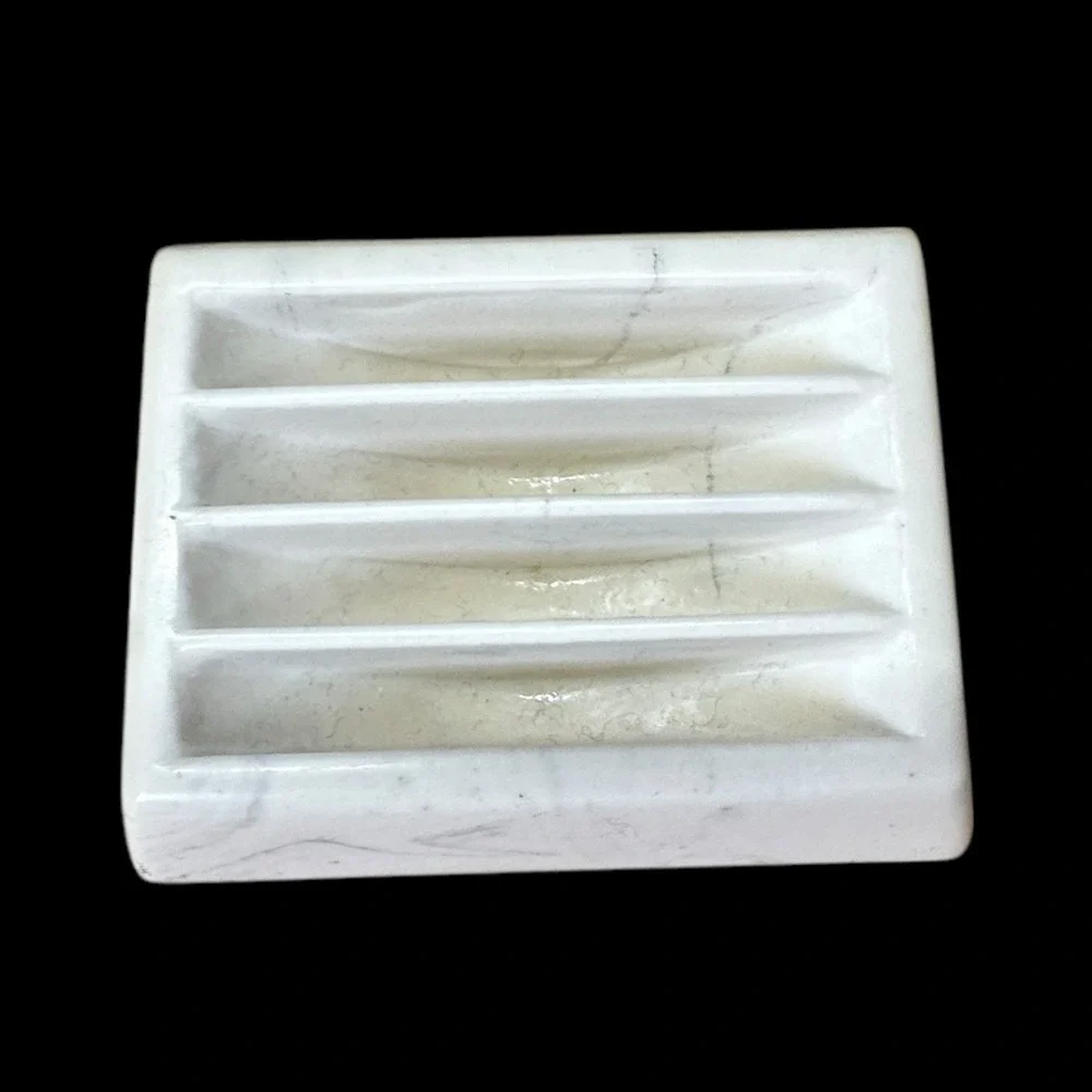 Abraham Lincoln Marble Stone Coasters Set Stand Engraved Life Of Lincoln Vintage
